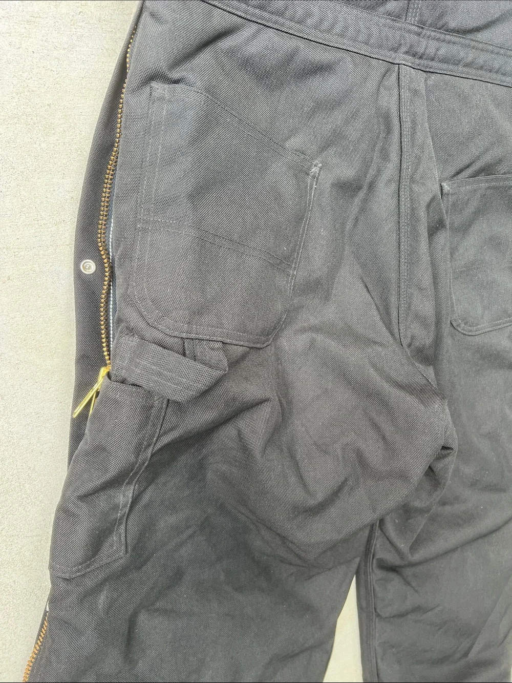 Carhartt | Black Insulated Men’s Bib Overalls Snap Leg Closures Sz 34 x 32